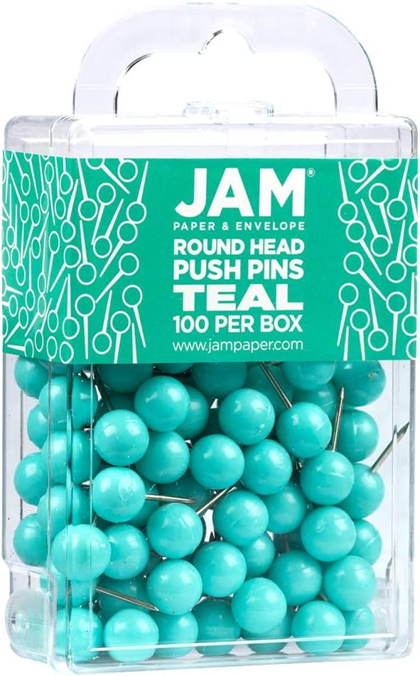 JAM PAPER Colorful Push Pins - Image 2