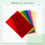 9 Pcs A2 Plastic Sheets, Transparent PVC Assorted Colors, 16.5 x 23.4 in - Image 4