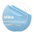 KINLINK 15in Plexiglass Sheets 1/8 inch Thick, 3mm Clear Circle PET Plastic by KINLINK