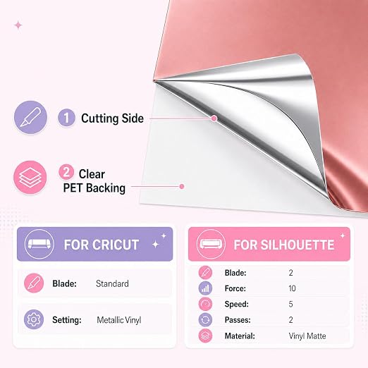 11 Sheets 12"x10" Multicolored Chrome Mirror Permanent Vinyl - Image 5