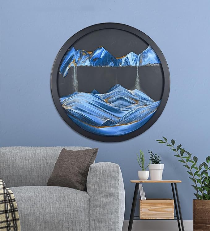 Oneshow 17.3" Moving Sand Art Picture Wall Art, 3D Sand Art Liquid Motion | by Oneshow