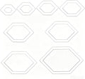 BENECREAT 16 Pcs Honeycomb Quilting Template, Acrylic Quilting Templates Rulers by BENECREAT