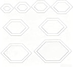 BENECREAT 16 Pcs Honeycomb Quilting Template, Acrylic Quilting Templates Rulers by BENECREAT