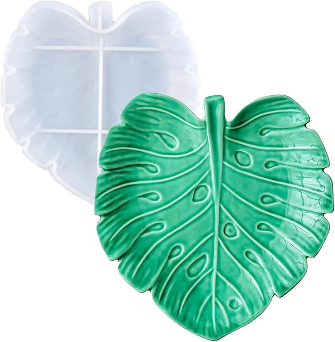 Wehous Leaf Silicone Molds for Resin Tropical Leaves Resin Tray Mold for Epoxy by Wehous