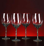 Simcat Handmade Painted Enamel Flower Glass Wine Glasses Transparent Refined - Image 4