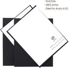 CONDA Black Canvas Panels 5x7 inch, 100% Cotton Acid-Free, 8 oz Gesso-Primed - Image 5
