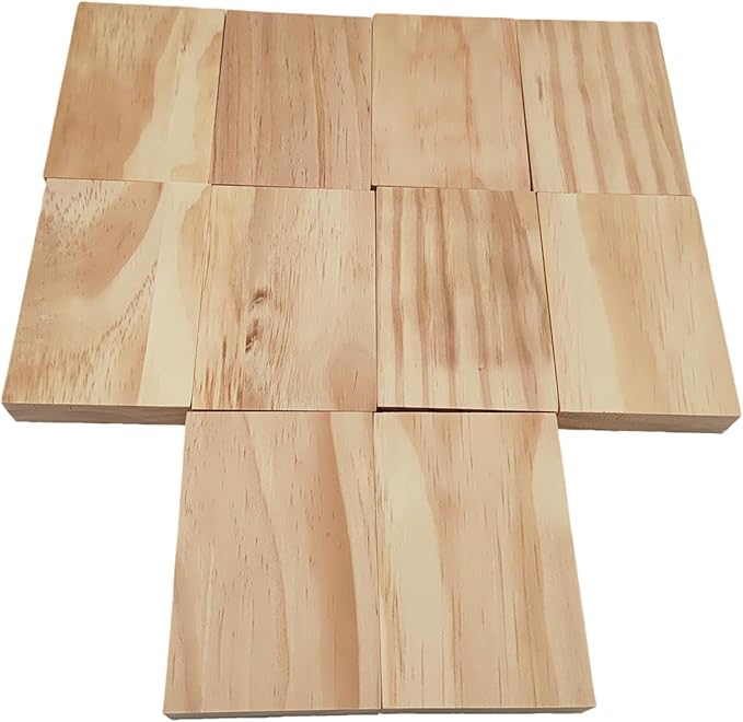 10PCS Rectangle Wood Boards Unfinished Wood Blocks - Image 4