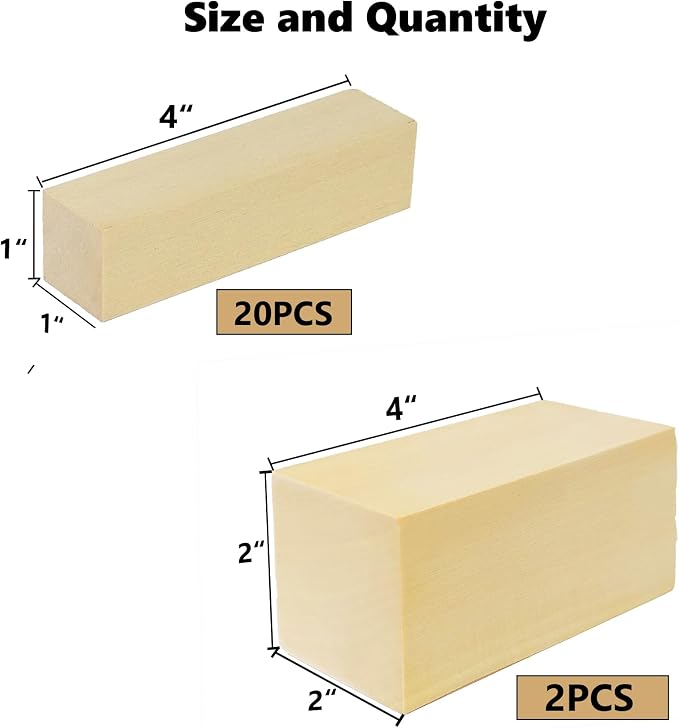 Ninekong 9PCS Basswood Carving Blocks - Image 3