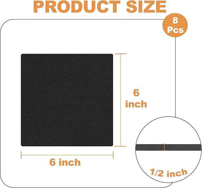 Storystore 8 Pcs 1/2" Thick Foam Padding Sheets - Image 2