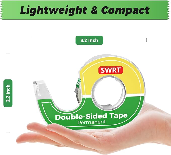SWRT Double-Sided Tape for Crafts, 1/2 in x 300 in, 6 Pack - Image 4