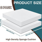 Frienda 2 Pack 3" x 18" x 18" Upholstery High Density Foam Cushion Replacement - Image 2