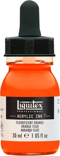 Liquitex Professional Acrylic Ink, 1-oz Jar, Fluorescent Orange by Liquitex