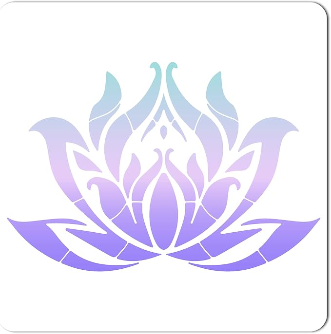 GORGECRAFT 12"X12"Lotus Flower Stencil Mandala Sacred Templates Yoga Reusable by GORGECRAFT