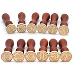 Medieval Initial Alphabet Wax Seal Stamp, Brass Head Wooden Handle, - Image 6