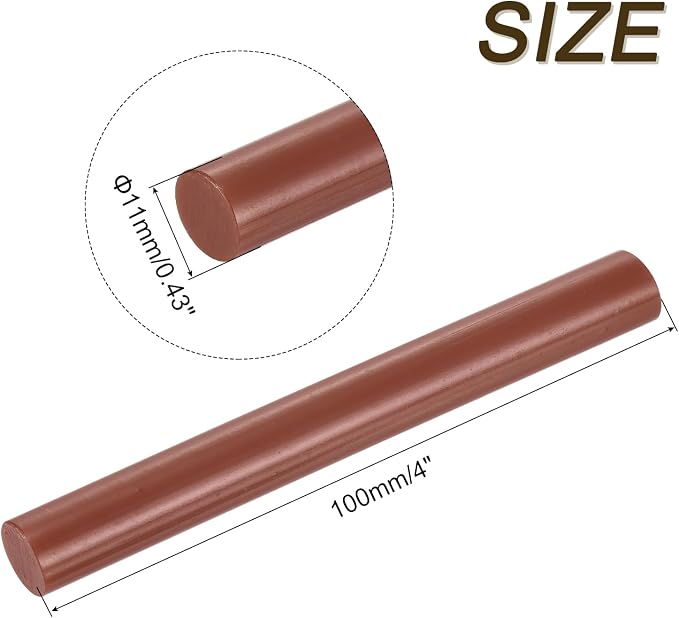 uxcell 30pcs 11mm x 100mm Mini Hot Glue Gun Sticks 4-inch x 0.43-inch High - Image 2