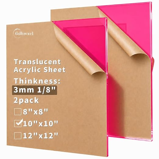 Translucent Acrylic Sheet 1/8 Thick by gdhwcxl