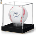 JupDec Baseball Display Case for Single Autograph Ball, UV Protected Stand Box by JupDec