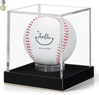 JupDec Baseball Display Case for Single Autograph Ball, UV Protected Stand Box by JupDec