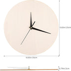 Wooden Clock Face, 9.83 Inch Unfinished Round Insert Blank Wood Clock Dial - Image 6