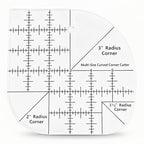 Curved Corner Cutter Quilting Ruler, Acrylic Patchwork Quilting Templates Tools by Unknown