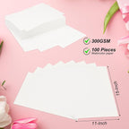 PATIKIL 100 Pcs Pure Cotton Watercolor Paper 140lb/300 GSM Water Coloring Paint - Image 2