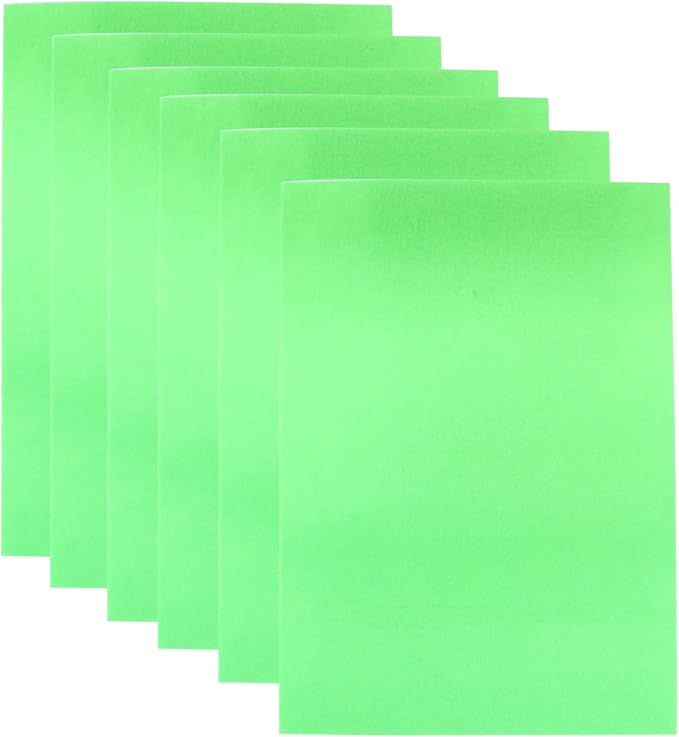 6 Pcs, 8 x 12 Inch Light Green Felt Sheets, 2mm Thick | Felt Fabric by Moicstiy