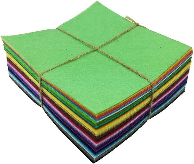 42pcs Felt Fabric Sheet Assorted Color Felt Pack DIY Craft Squares Nonwoven - Image 3