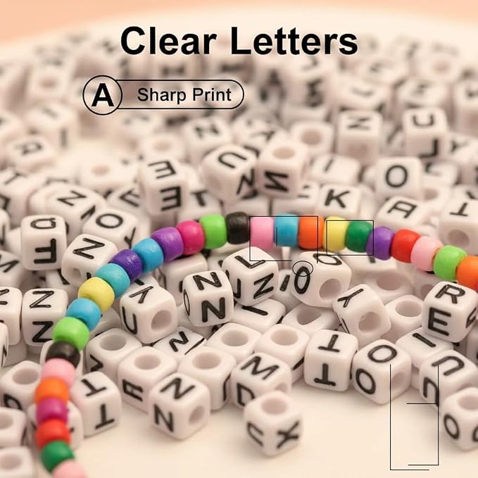 HardyGuo Boxed Pony Beads Letter Beads Rainbow Kandi Beads - Image 9