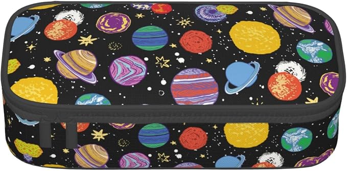 Cartoon Space Planet Pencil Case Organizer Big Capacity Pencil Pouch Stationery - Image 8
