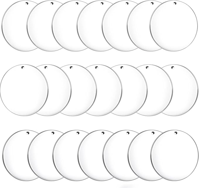 Round Acrylic Keychain Blanks 2 Inch Circle Blanks by Senbota