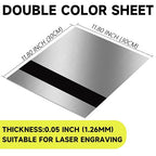 5PCS Laser Engraving Double Color ABS Plastic Sheet, Two-Tone Laserable - Image 2