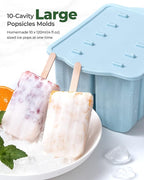 10 Cavity Large Silicone Popsicle Molds - Image 2