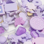 Chenkou Craft 50pcs Lots Mix Assorted Purple Craft DIY Flatbacks Resin Flat - Image 3