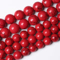 120PCS 6mm Natural Stone Beads Red Turquoise Gemstone Round Loose Beads by NaturalStoneBeads