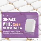 CALPALMY Air Dry Foam Clay, 360g White Moldable Soft Clay - Image 2