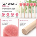 Heart-Shaped Sponge Paint Brush Set - Image 4