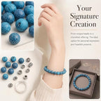 8mm Matte Blue Frosted Agate Bead, 15-Inch Matte Round Loose Stone Beads - Image 4