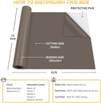 VinylRus Heat Transfer Vinyl-12” x 20ft Light Brown Iron on Vinyl Roll - Image 5