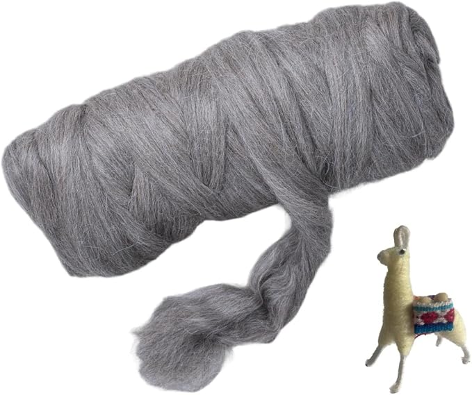 Llama Wool roving, 1 lb. Best for Needle Felting, handcrafts and Spinning. by Kondoosnaturalfibers