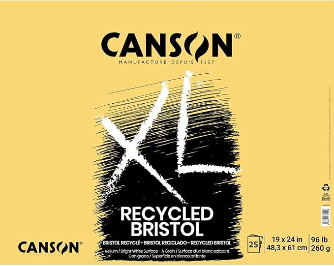 Canson XL Series Recycled Bristol Paper Pad, Dual Sided Smooth and Vellum by Unknown