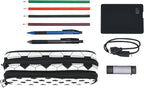 Soccer Skin Pencil Pouch Case for Boys Teen Girls Women Black and White | Large - Image 2