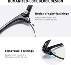 Blue Light Blocking Glasses Vintage Half Frame UV Clear Lens Anti Eyestrain - Image 5
