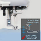 Low Shank Ruler Foot for Free Motion Quilting, 1/4 Inch Open Toe Darning Foot - Image 3