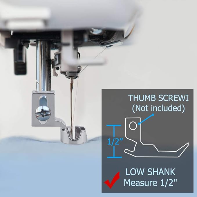 Low Shank Ruler Foot for Free Motion Quilting, 1/4 Inch Open Toe Darning Foot - Image 3