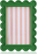 AceOrbit 4x6 Inches Dark Green Flower Wavy Scalloped Picture Frame Cute Wavy by Unknown