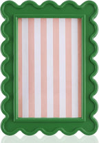 AceOrbit 4x6 Inches Dark Green Flower Wavy Scalloped Picture Frame Cute Wavy by Unknown