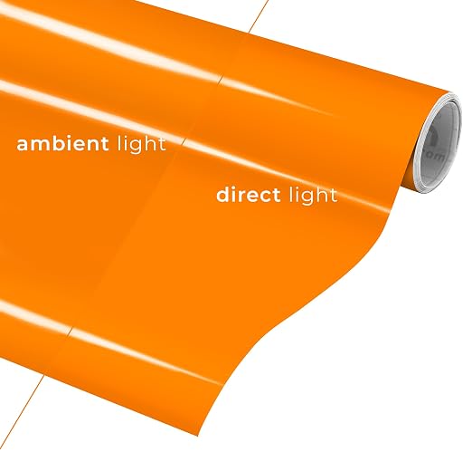 VViViD DECO65 Reflective Orange Permanent Adhesive Craft Vinyl Roll - Image 2