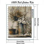 MYBISYMQQ Flower Stamped Cross Stitch Kits, DIY Flowers Cross Stitch Ornament - Image 2