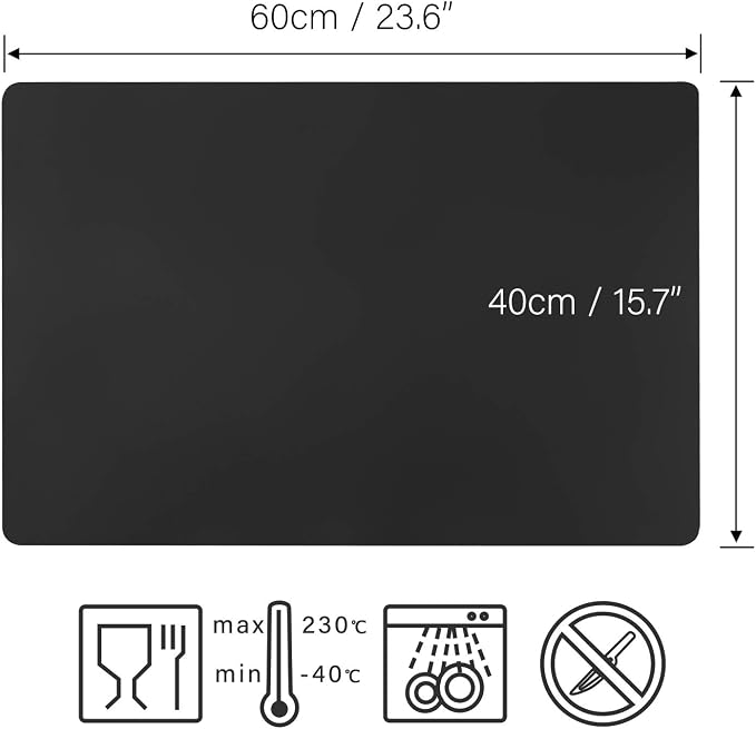 Gartful X-Large Silicone Sheet for Resin, 23.6"x15.7" Black Jewelry Casting - Image 2