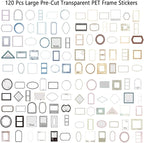 120Pcs PET Decorative Frames Stickers - Image 2